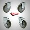 Service Caster 5 Inch SS Gray Polyurethane Swivel Top Plate Caster Set with 2 Brakes SCC SCC-SS20S514-PPUB-2-TLB-2 - alternate 7